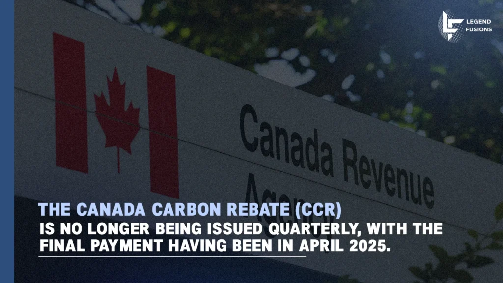 Canada Carbon Rebate quarterly payments ended April 2025